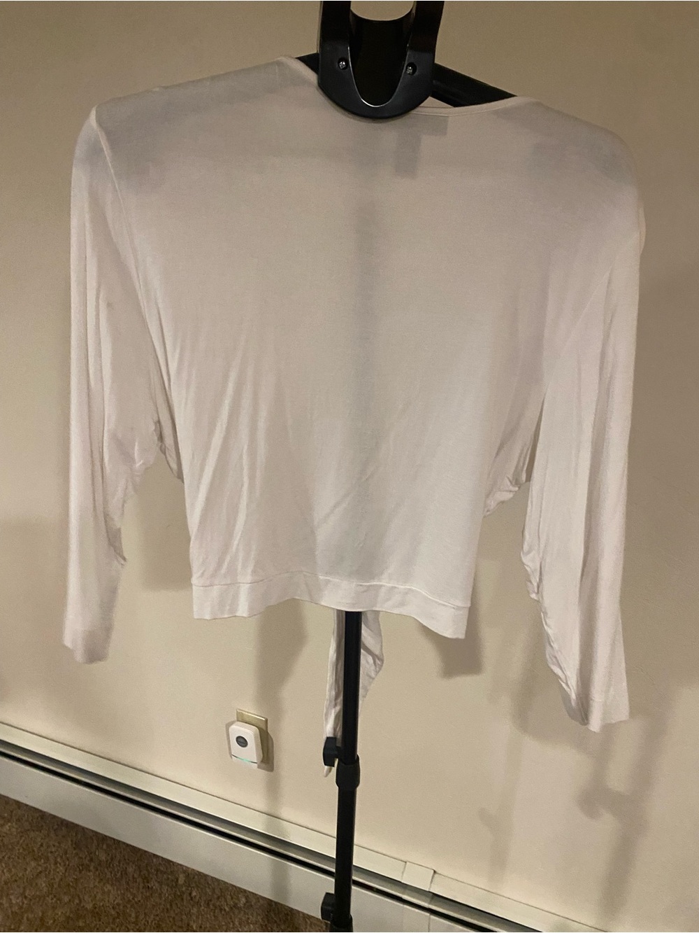 Style & Co. White Tie-Front Robe Top - Picture 3 of 4